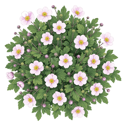 Illustration of Japanese Anemone