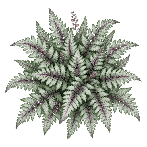 Illustration of Japanese Painted Fern