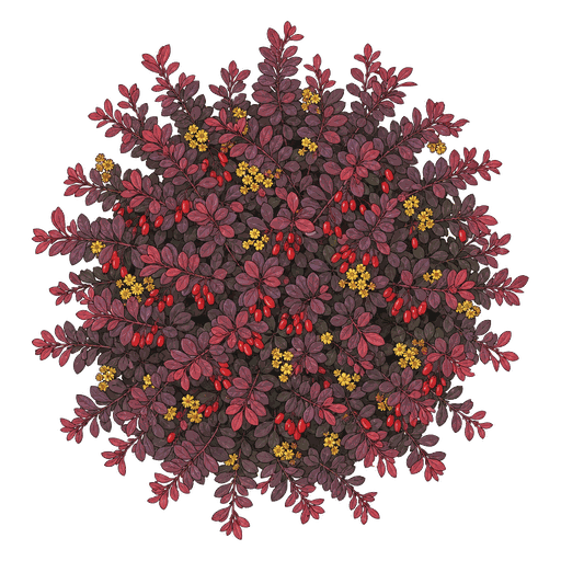 Illustration of Japanese Barberry