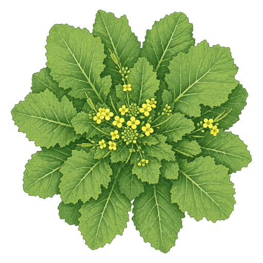 Illustration of Mustard Greens