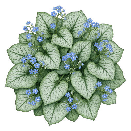 Illustration of Siberian Bugloss