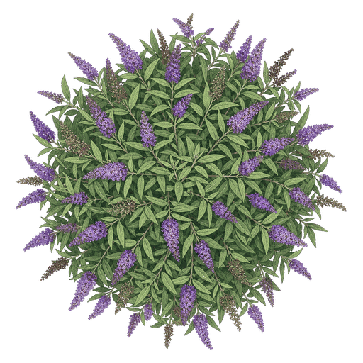 Illustration of Butterfly Bush