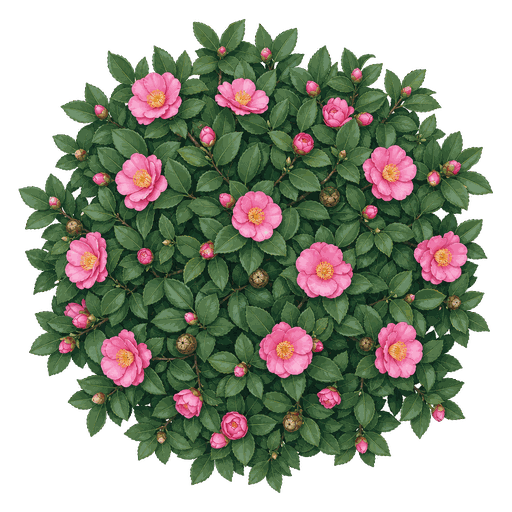 Illustration of Sasanqua Camellia