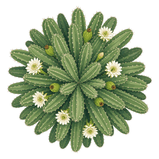 Illustration of Peruvian Apple Cactus