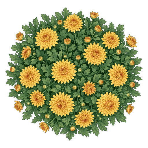Illustration of Garden Chrysanthemum