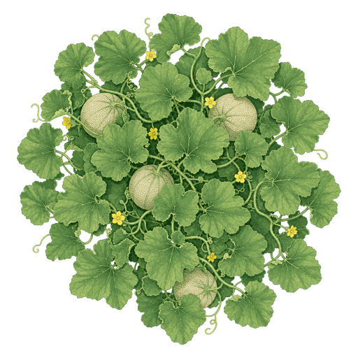 Illustration of Cantaloupe Vine