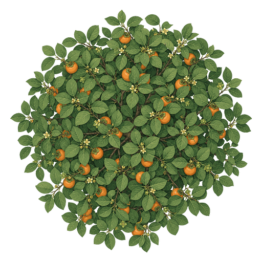 Illustration of Asian Persimmon