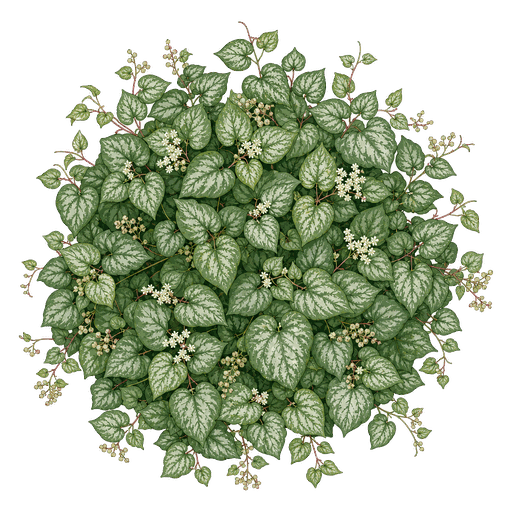 Illustration of Silver Lace Vine
