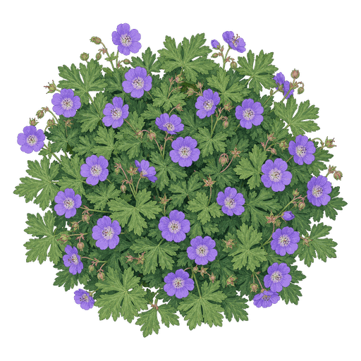 Illustration of Cranesbill Geranium