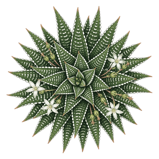 Illustration of Zebra Haworthia