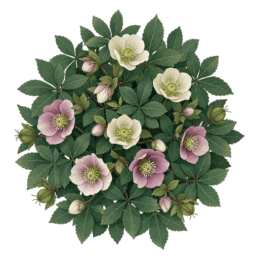 Illustration of Lenten Rose