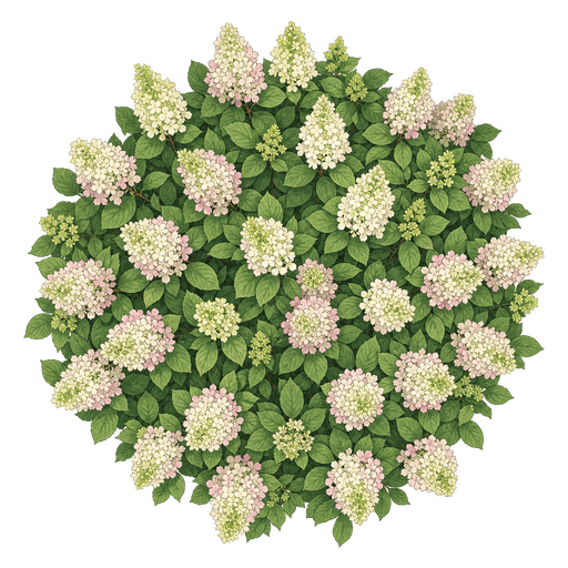 Illustration of Panicle Hydrangea