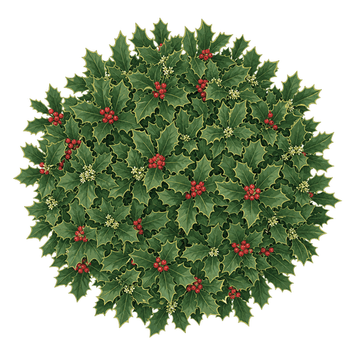Illustration of Dwarf Burford Holly