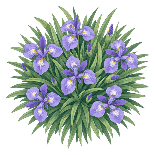 Illustration of Japanese Iris