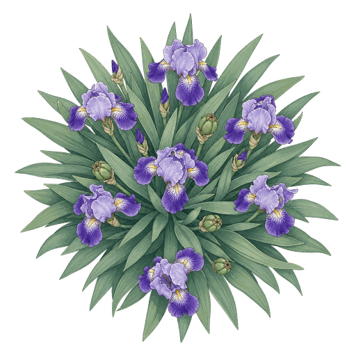 Illustration of Bearded Iris