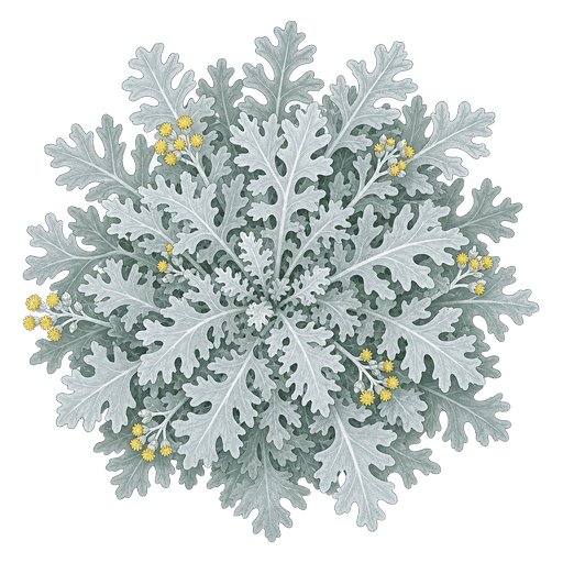 Illustration of Dusty Miller