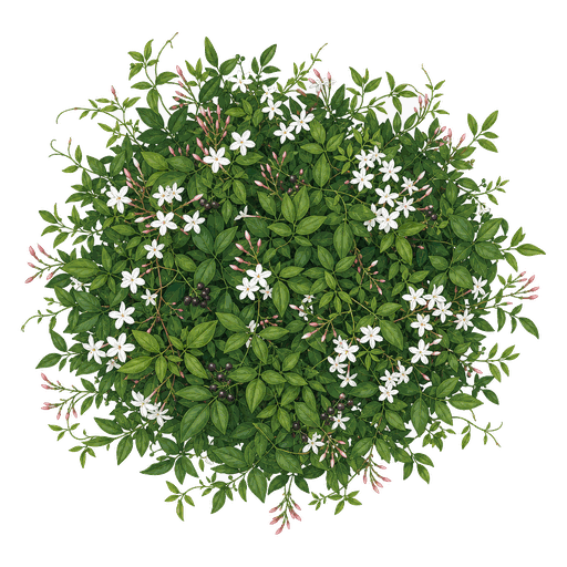 Illustration of Common Jasmine