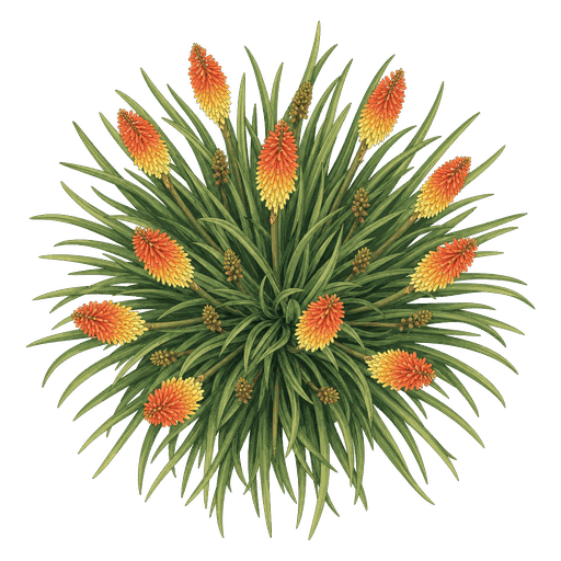 Illustration of Red Hot Poker