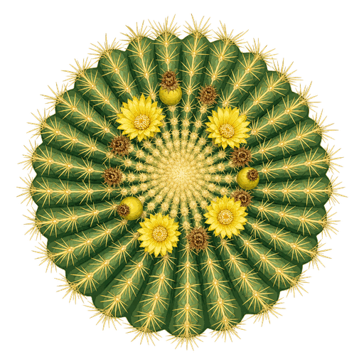 Illustration of Golden Barrel Cactus