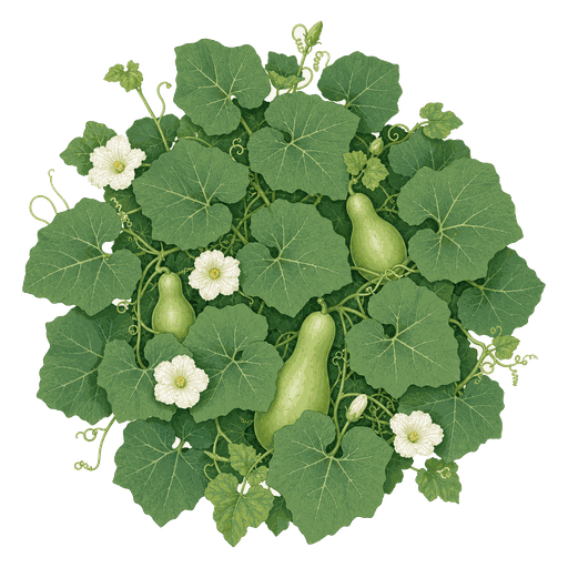 Illustration of Bottle Gourd