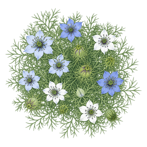 Illustration of Love-in-a-Mist