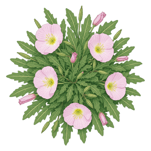 Illustration of Showy Evening Primrose