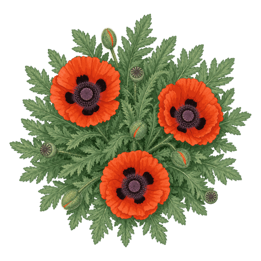 Illustration of Oriental Poppy