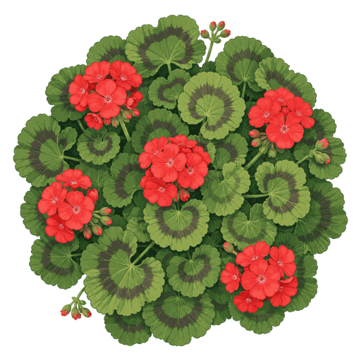 Illustration of Annual Geranium (Zonal Geranium)
