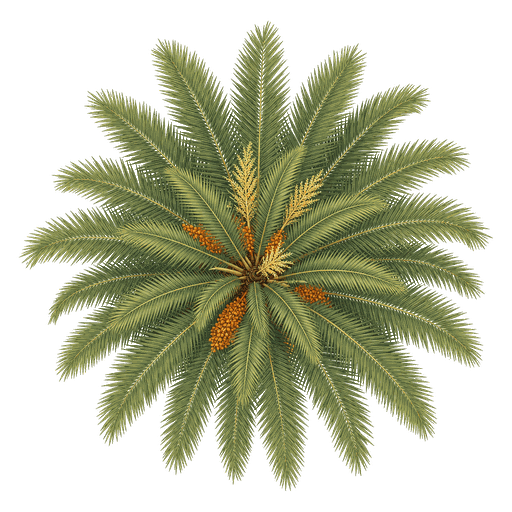 Illustration of Canary Island Date Palm