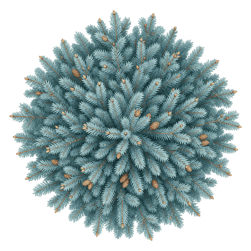 Illustration of Colorado Blue Spruce