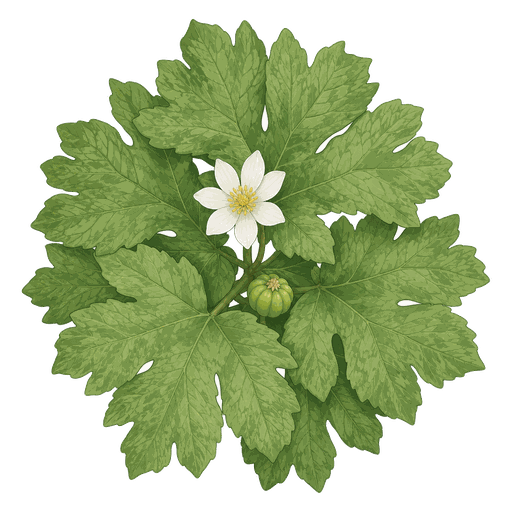 Illustration of Mayapple