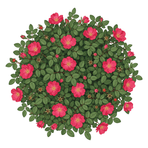 Illustration of Knock Out Rose