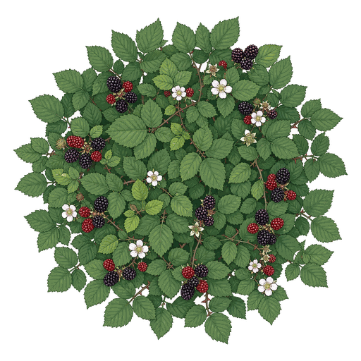 Illustration of Marionberries