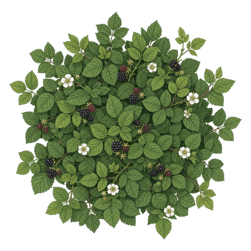 Illustration of Black Raspberries