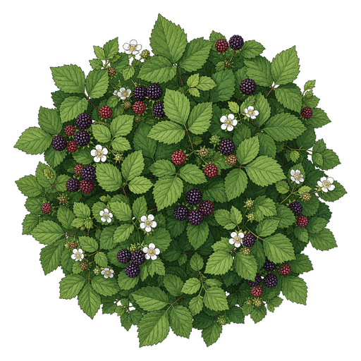 Illustration of Boysenberries