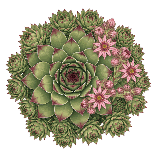 Illustration of Hen and Chicks
