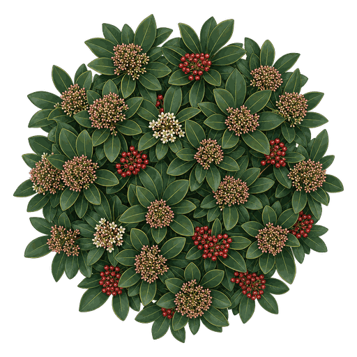 Illustration of Skimmia