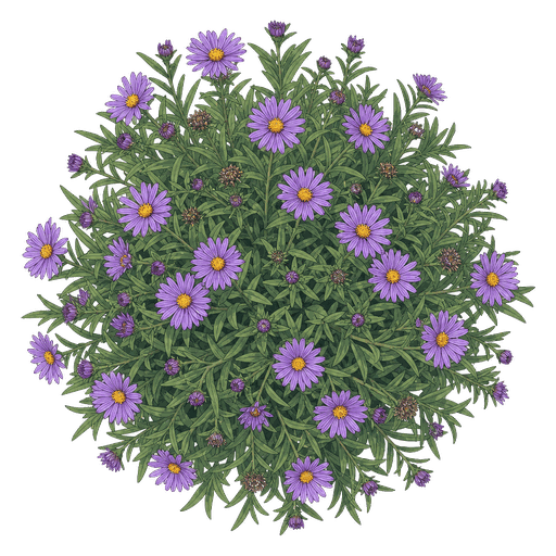 Illustration of New England Aster