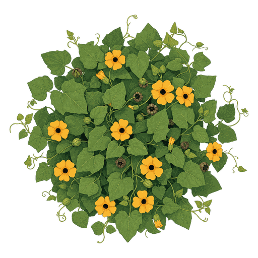 Illustration of Black-Eyed Susan Vine