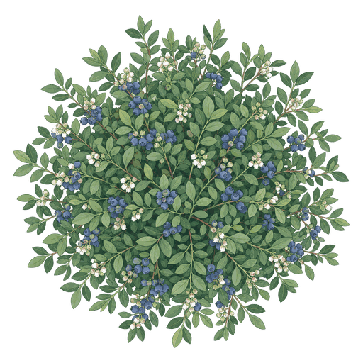 Illustration of Rabbiteye Blueberries