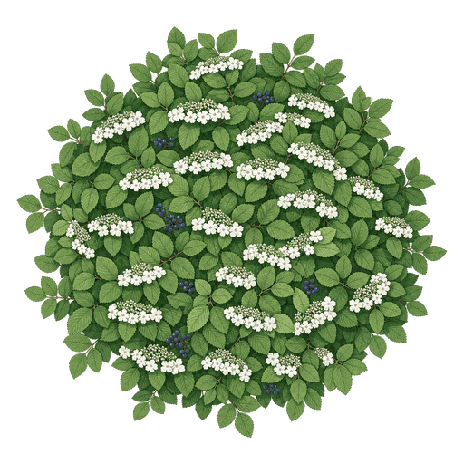 Illustration of Viburnum (Doublefile)