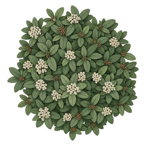 Illustration of Leatherleaf Viburnum