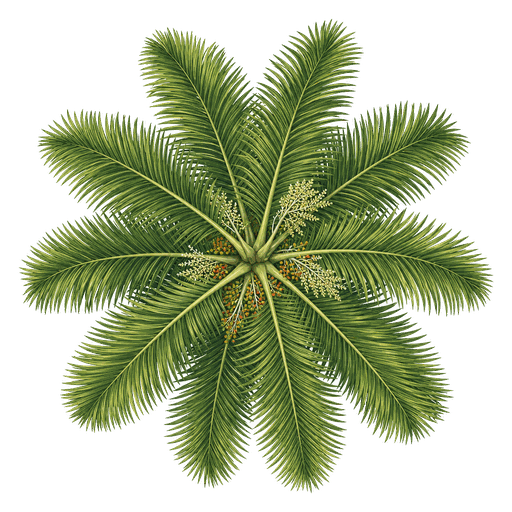 Illustration of Foxtail Palm