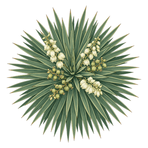 Illustration of Adam's Needle Yucca